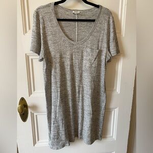 🌻Gray Striped Women's T-Shirt Dress